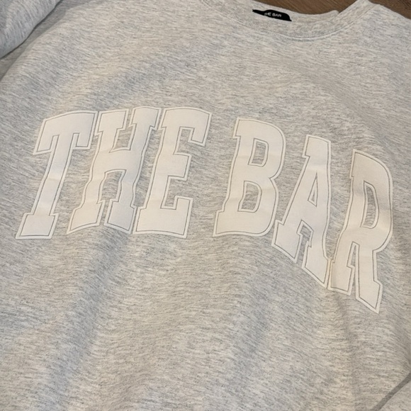 The Bar Varsity Sweatshirt Grey with White Lettering Medium - Picture 3 of 7